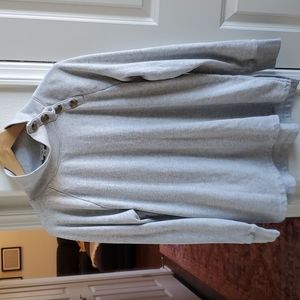 J. Crew pullover sweater with buttons grey